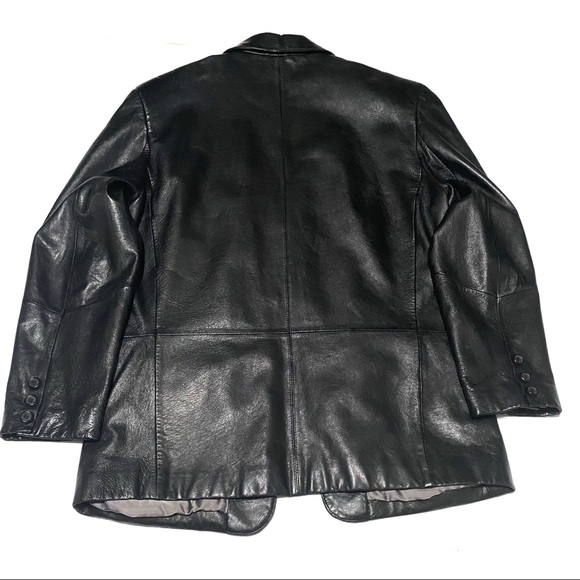 PELLE STUDIO WILSONS BLACK LEATHER MEN'S JACKET/BLAZER - Picture 3 of 15